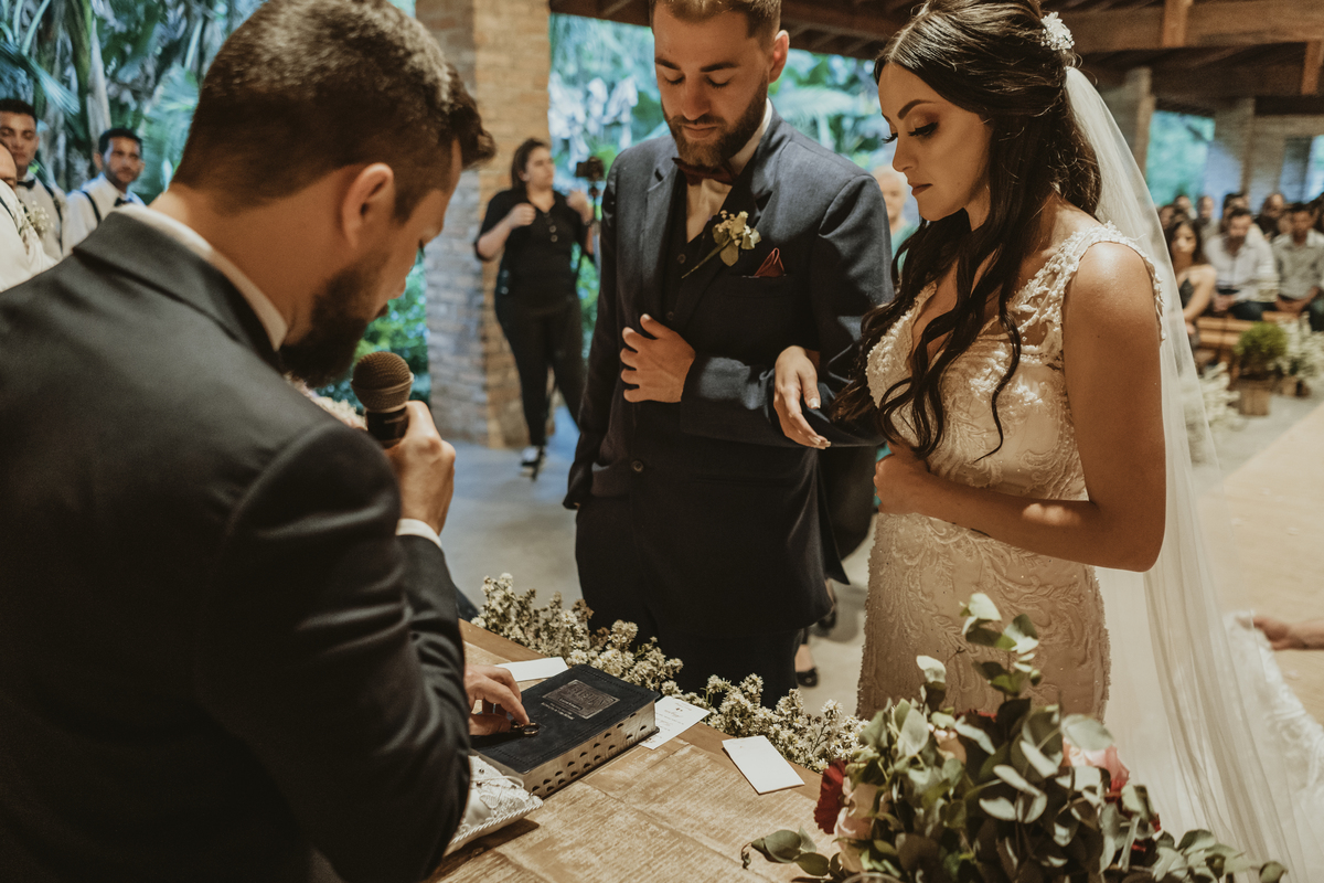benção das alianças Casamento Espaço Vista Verde