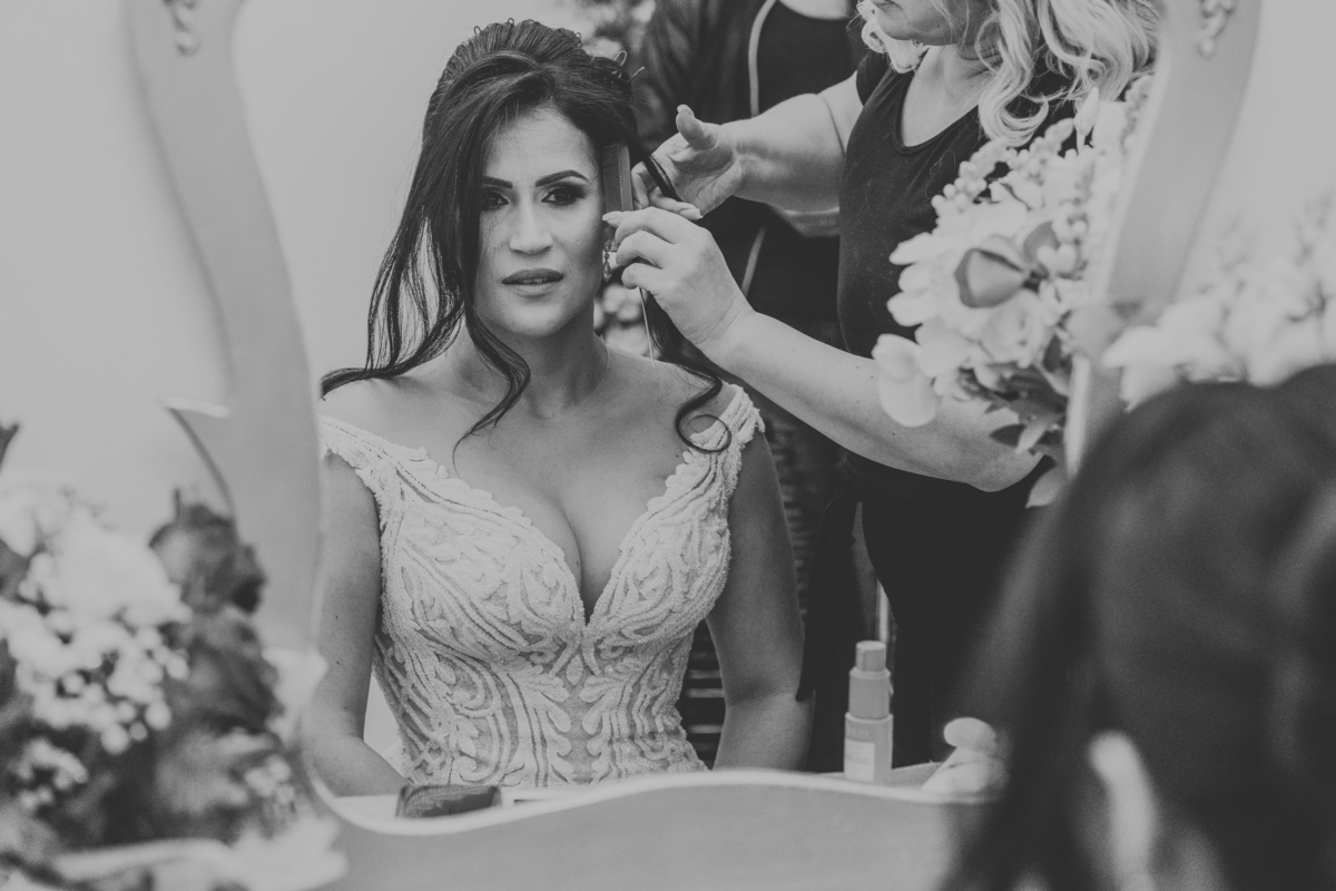 dia da noiva Elisangela Montebello, vestido Atelier Carmelita penteado