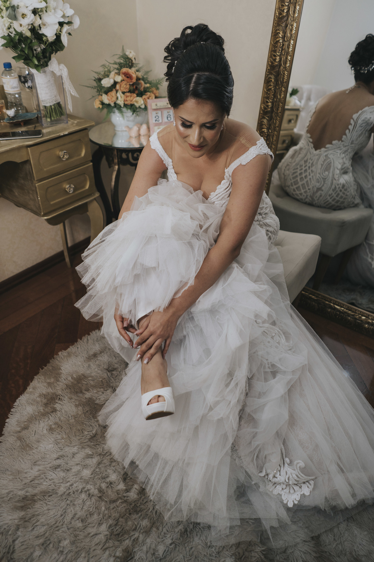 dia da noiva Elisangela Montebello, vestido Atelier Carmelita sapato