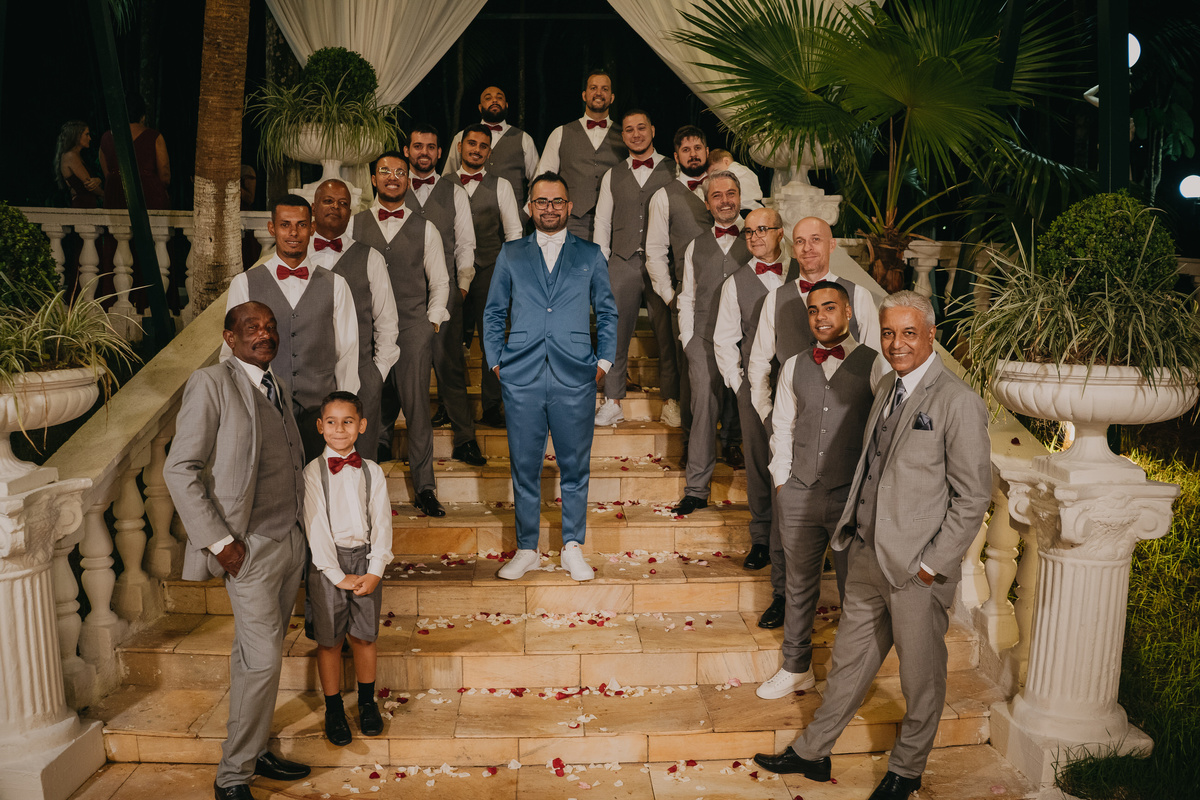 noivo com o s padrinhos recanto santa rita