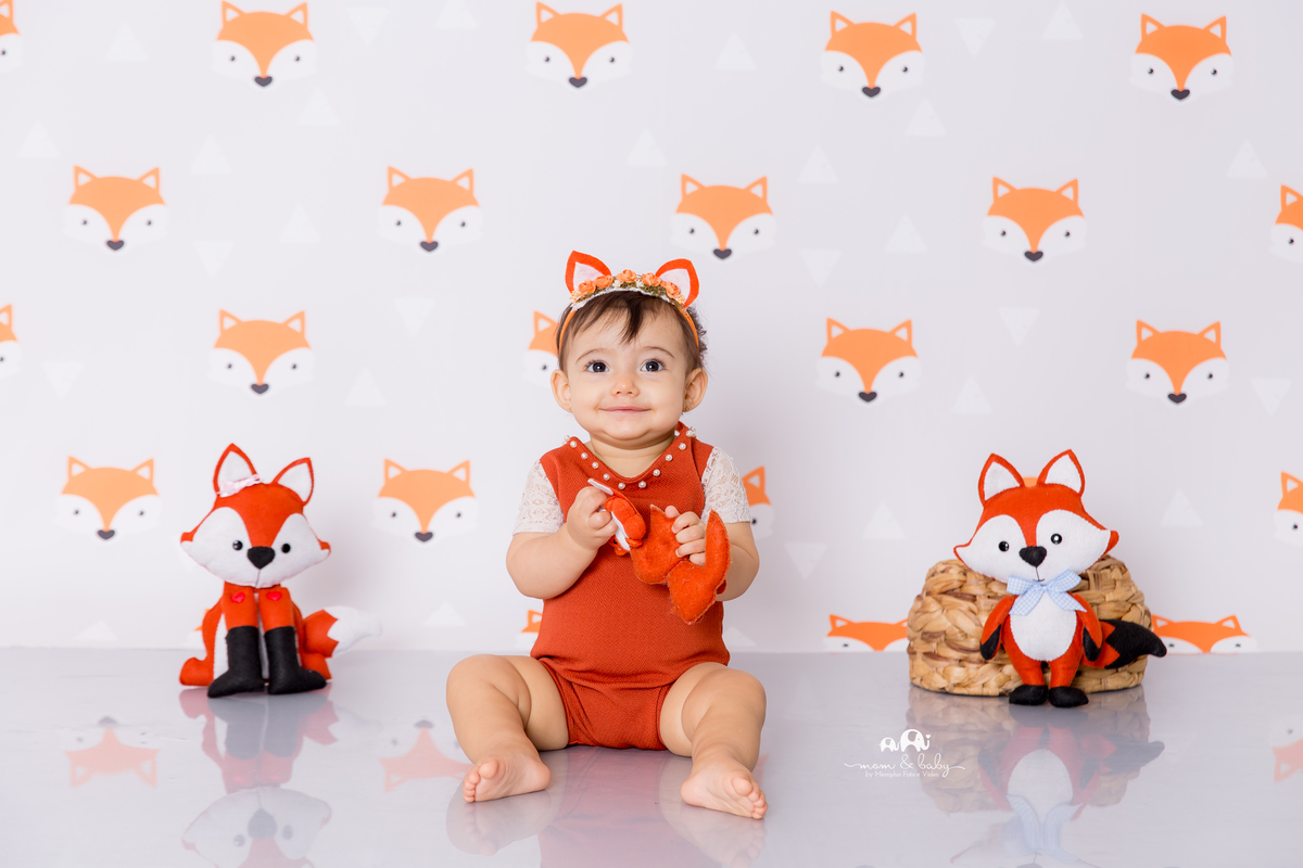 fotografas de santosestudio fotografico em santos,jo farah leticia farah,mom and baby santos,acompanhamento fotografico de bebes em santos,fotos mensais de bebe,melhores fotografas de santos,ensaio de 8 meses,,bebe menina, raposa , fundo fox