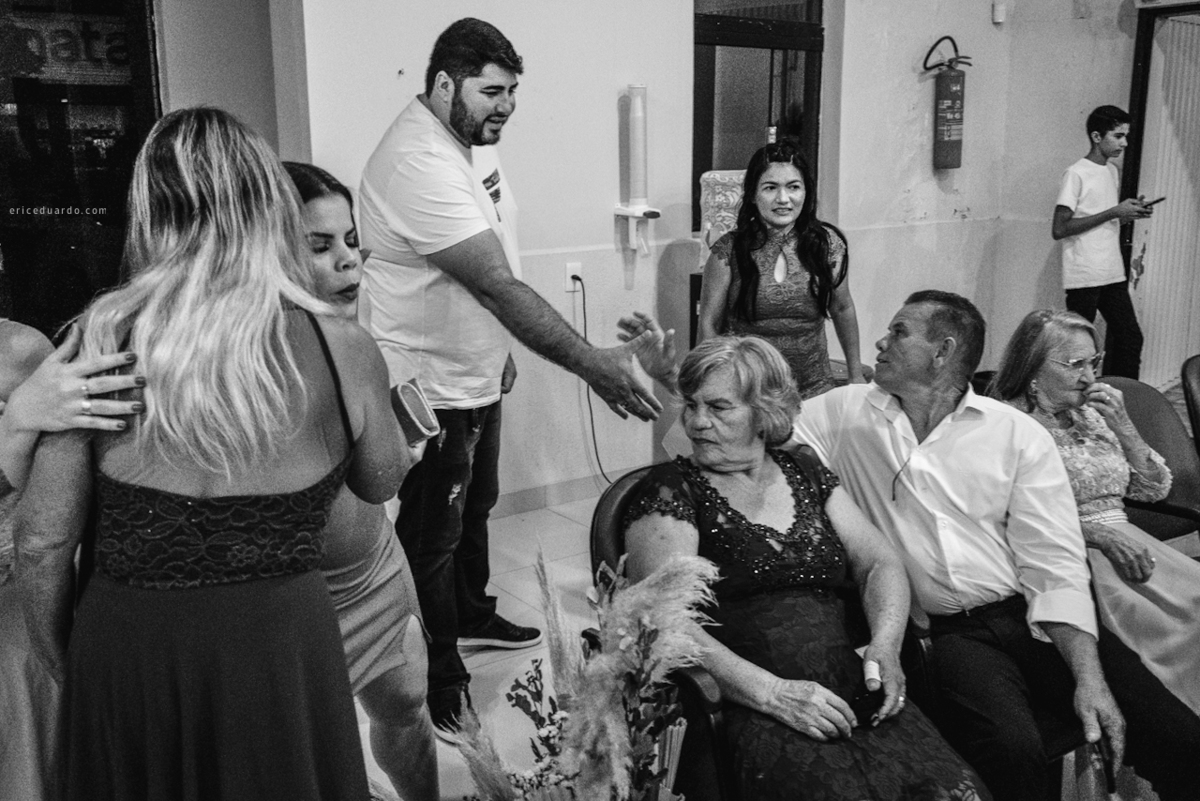 Cumprimentos antes da cerimônia