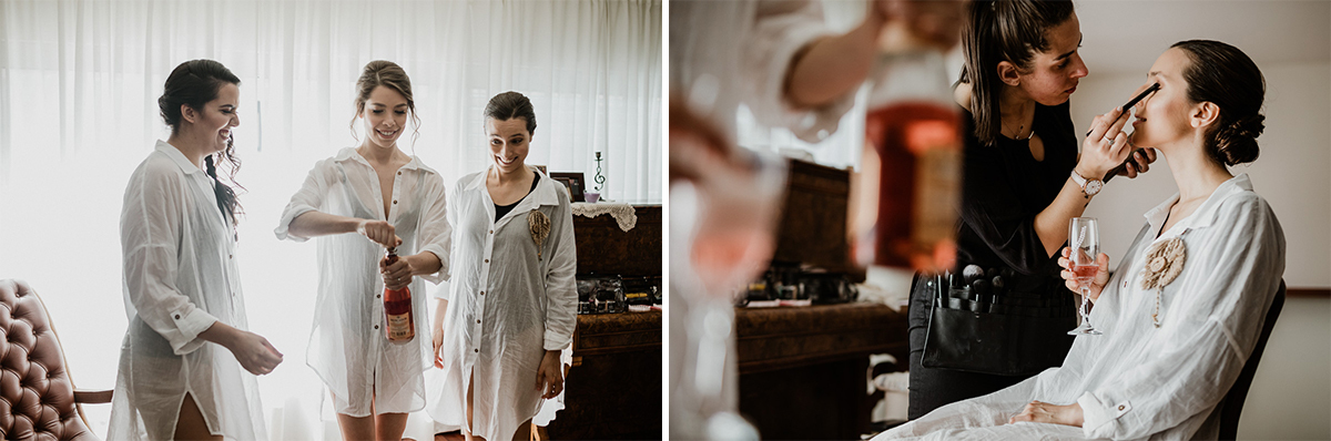 brinde, damas de honor