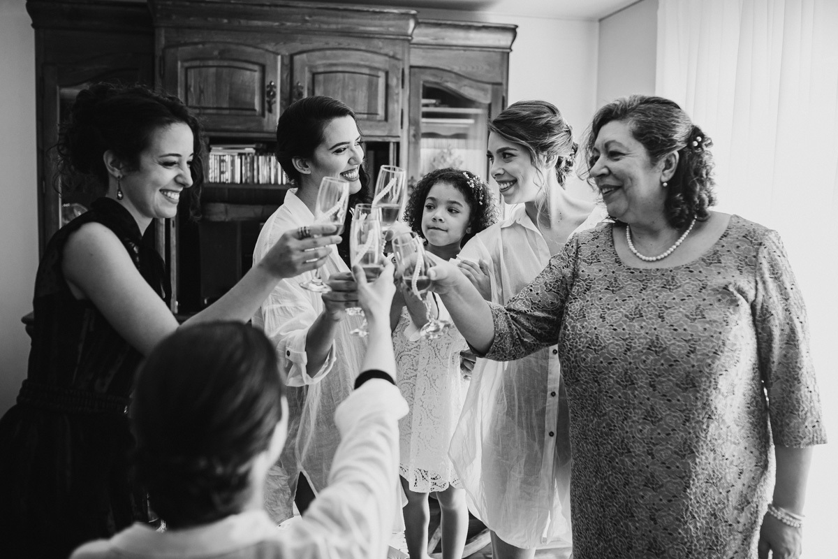 brinde, damas de honor