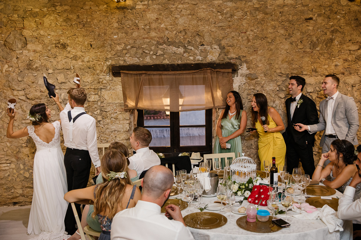 Coimbra, Convento de Sandelgas, discursos de casamento, fotos de convidados, jogo do sapato