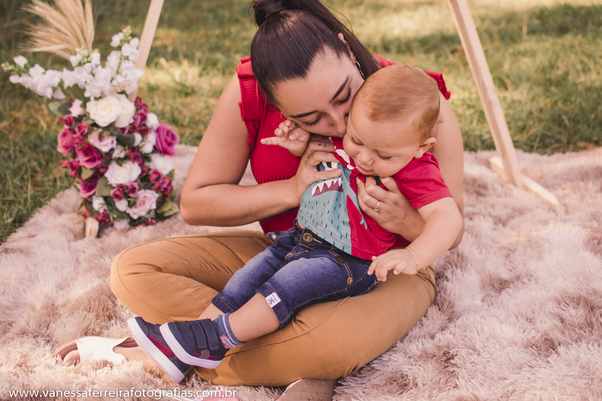 Ensaio especial Dia das Mães, Jordana e filhos, realizado em Caraá, fotografia de Vanessa Ferreira Fotografias