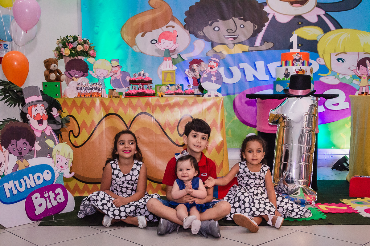festa infantil, mundo bita, no buffet Paraíso Kids II, na cidade de Praia Grande, estado de São Paulo 