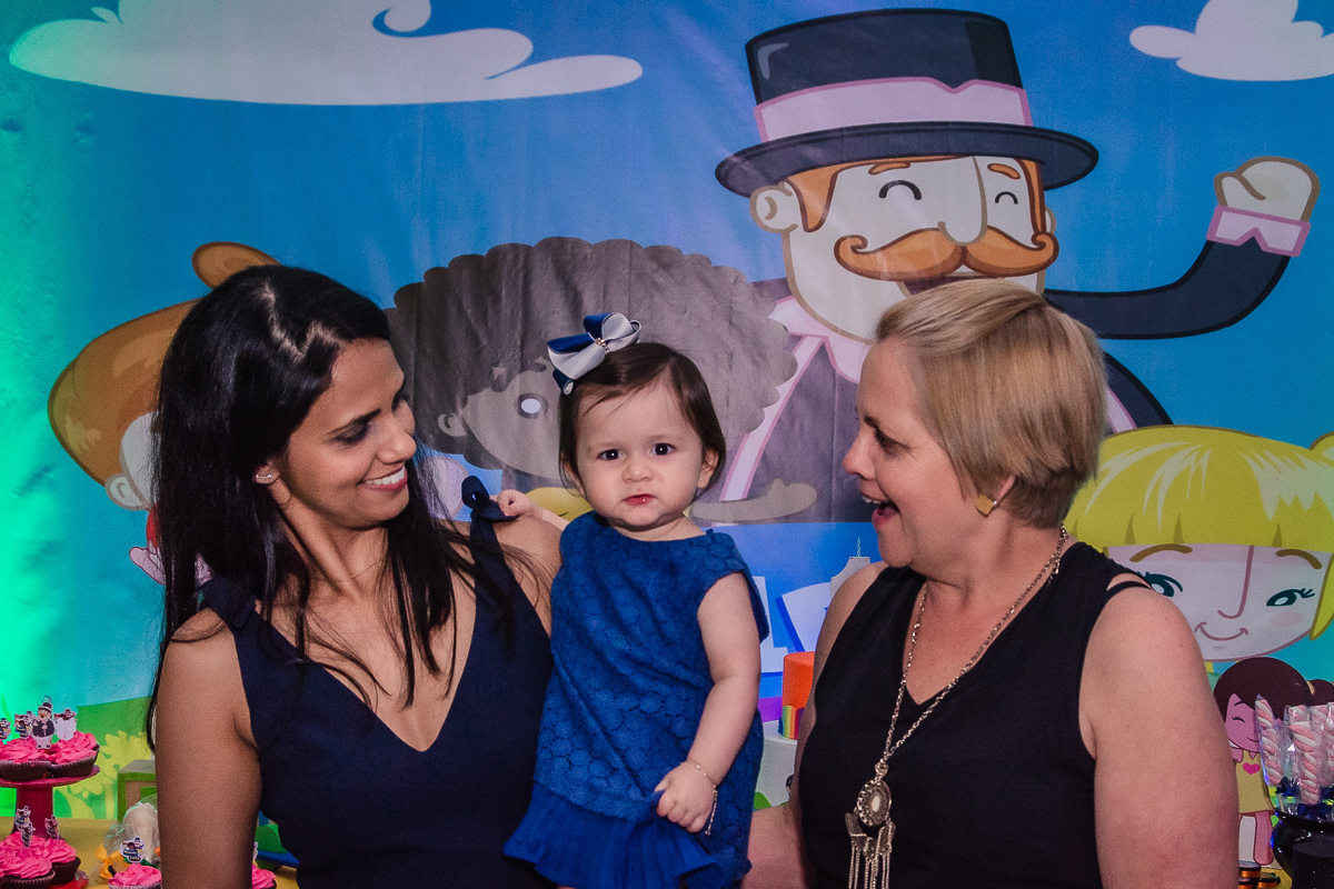 Meu primeiro ano com minha mãe e avó, mundo bita, no buffet Paraíso Kids II, na cidade de Praia Grande, estado de São Paulo 