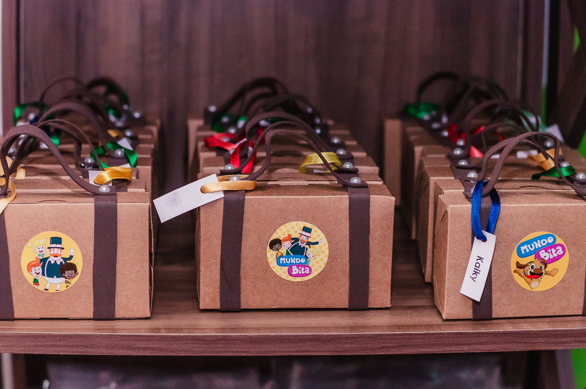 Decoração de aniversário mundo bita, no buffet Paraíso Kids II, na cidade de Praia Grande, estado de São Paulo 