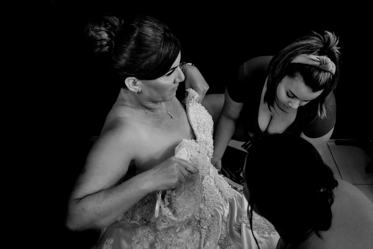 Making of noiva, na cidade de Praia Grande, no estado de São Paulo