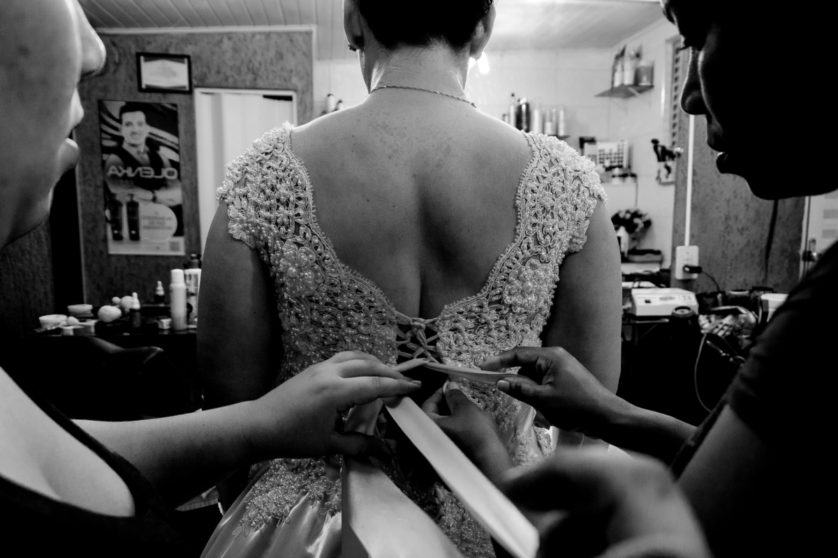 Making of noiva, na cidade de Praia Grande, no estado de São Paulo