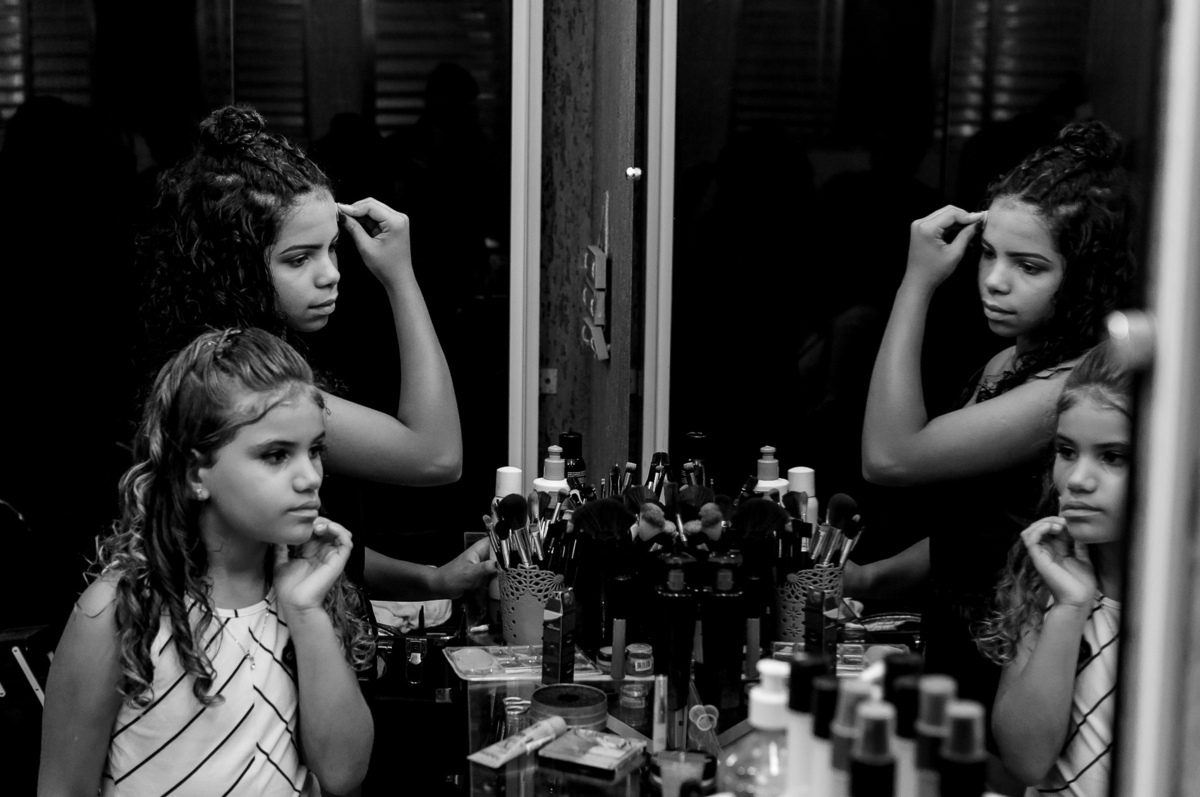 Making of noiva, na cidade de Praia Grande, no estado de São Paulo