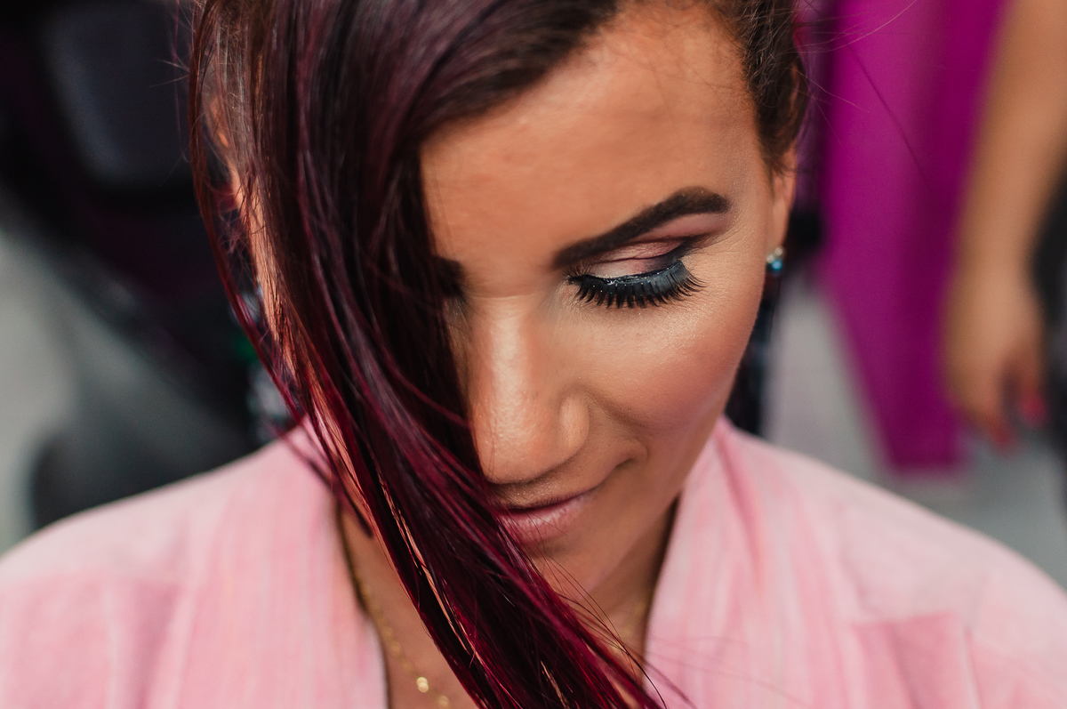 Making of noiva, na cidade de Praia Grande, no estado de São Paulo