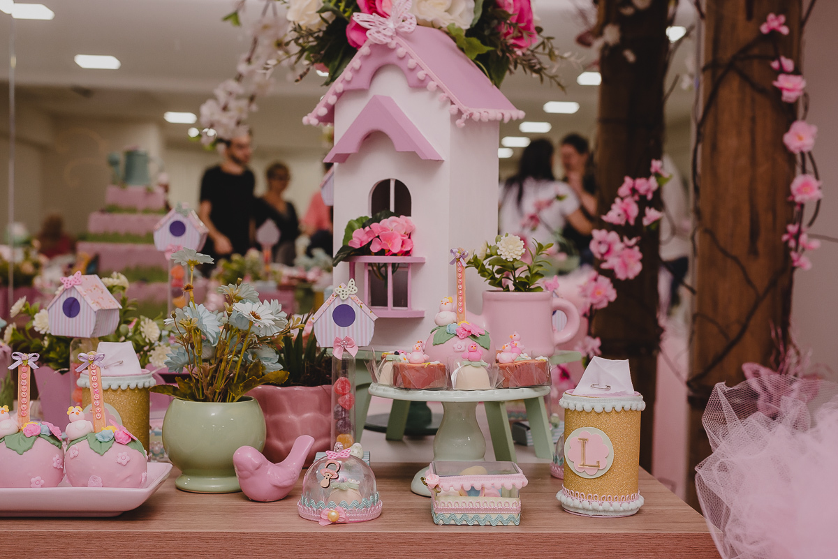 Decoração de chá de bebê, na cidade de Mongaguá, no estado de São Paulo