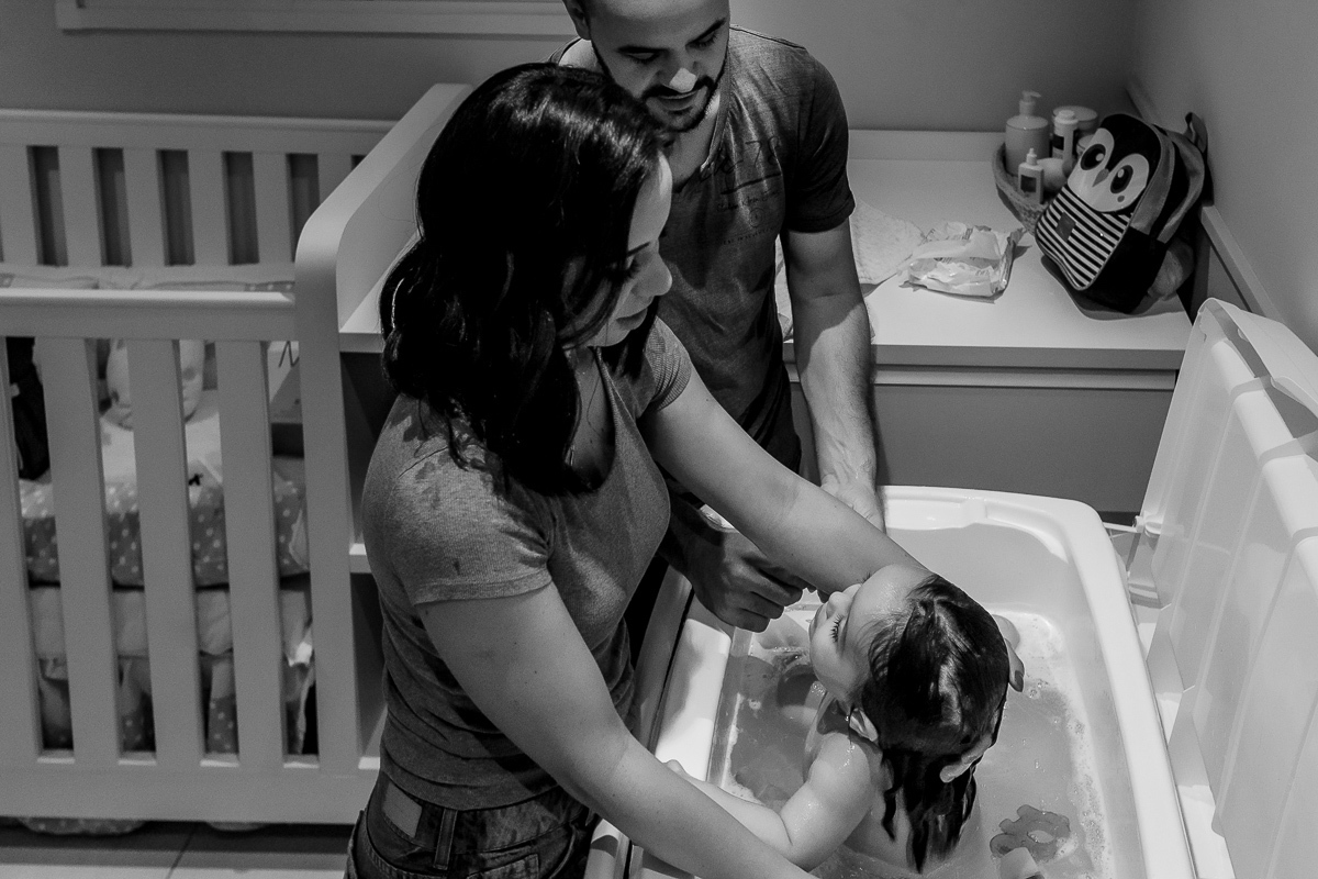 Foto de família  na cidade de Praia Grande, no estado de São Paulo