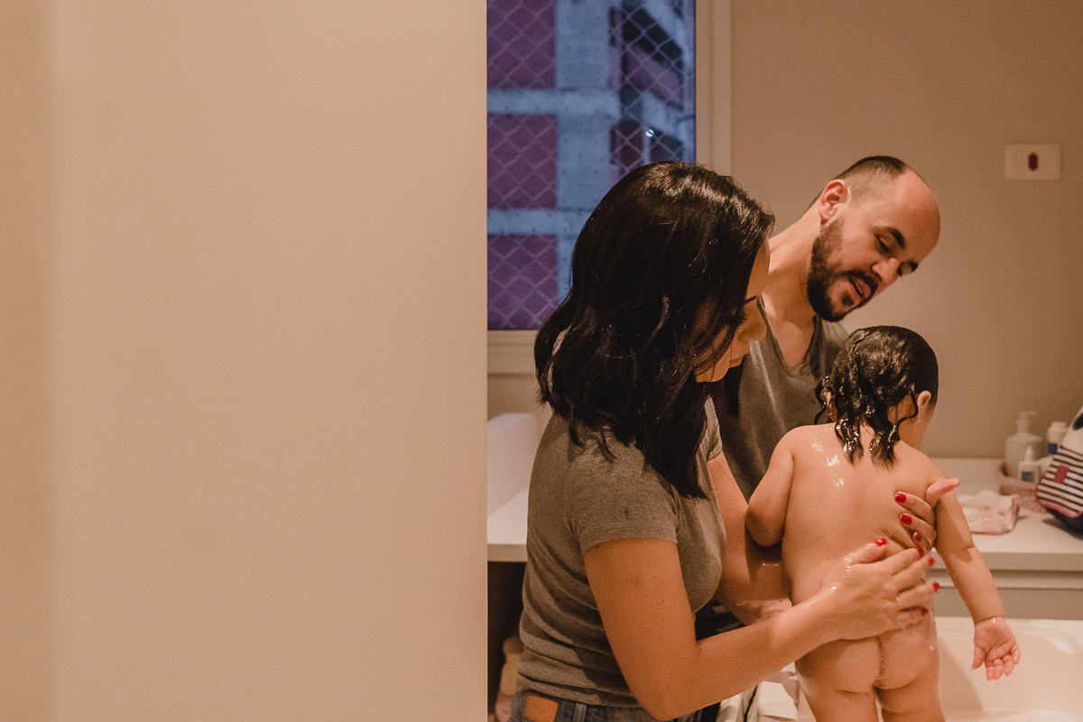 Foto de família  na cidade de Praia Grande, no estado de São Paulo