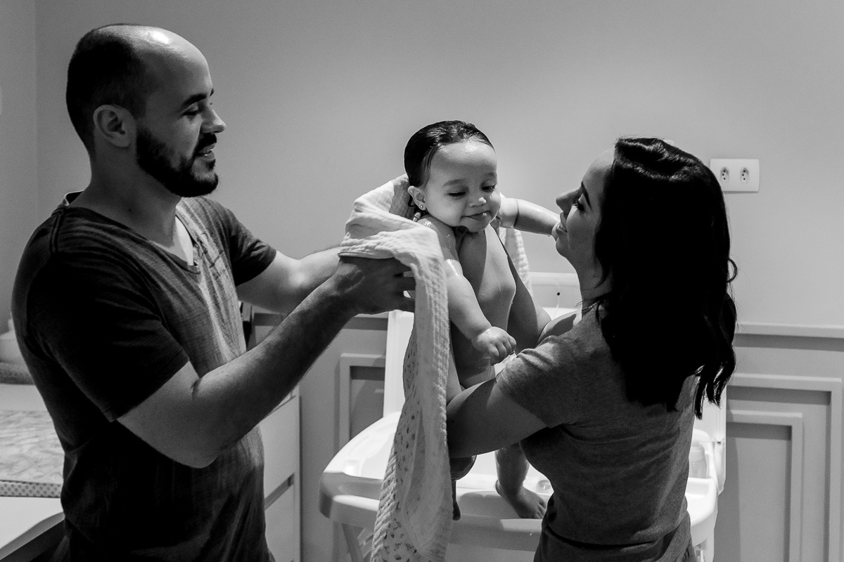 Foto de família  na cidade de Praia Grande, no estado de São Paulo