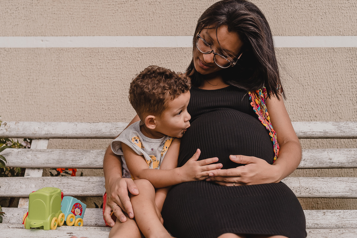 Ensaio gestante, mãe e filho na cidade São josé dos Pinhais no Paraná