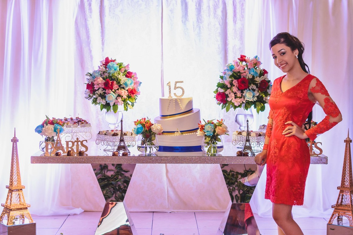 Foto da mesa decorada - Buffet Maravale - Praia Grande - SP - fotografia Cia P&B Produções 