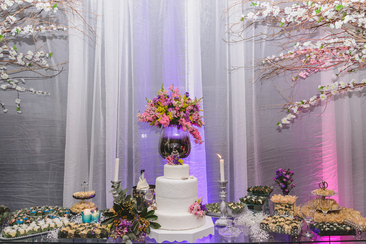 Foto da mesa do bolo - KF Eventos - Praia Grande - SP