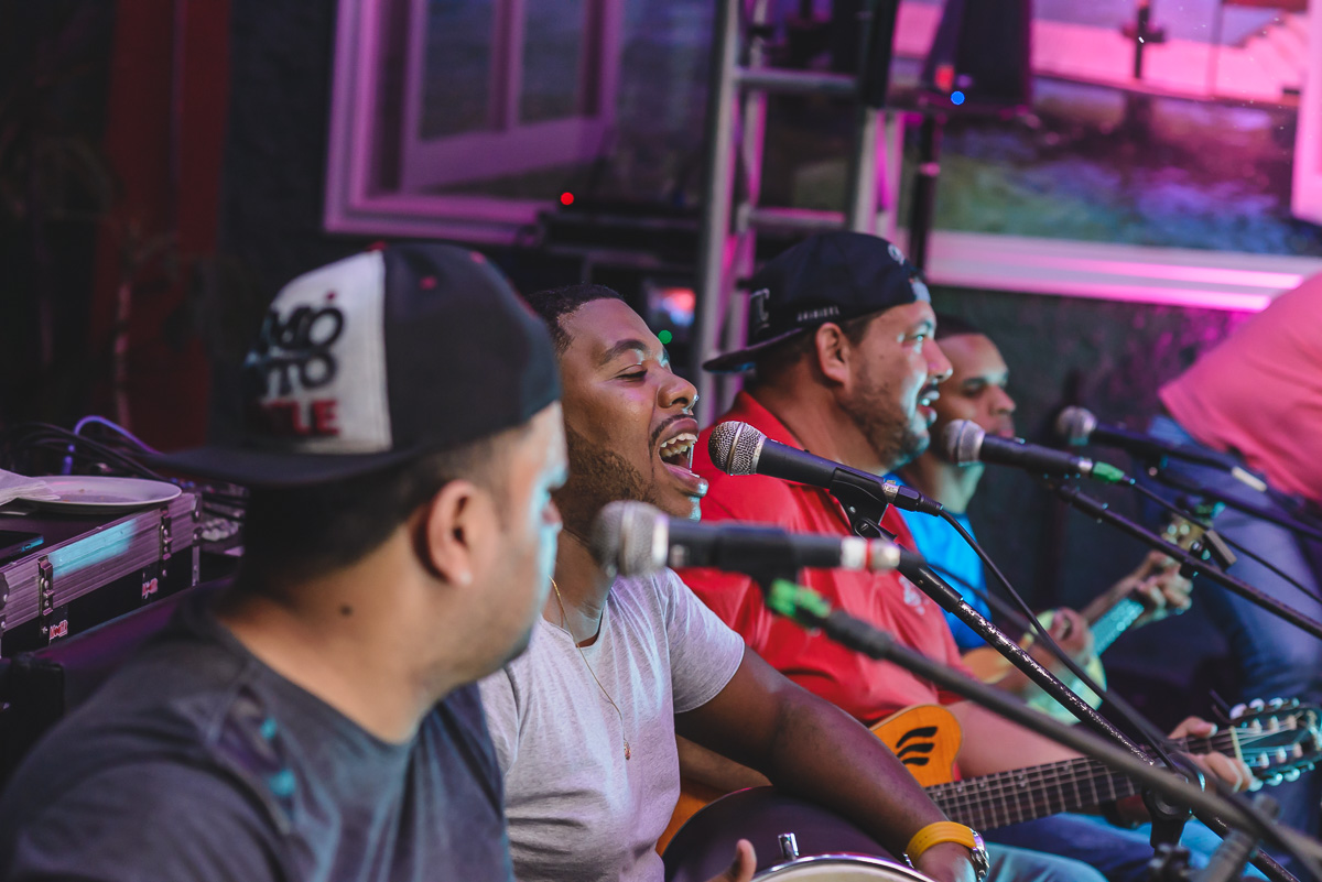 Foto da banda de samba na festa- KF Eventos - Praia Grande - SP