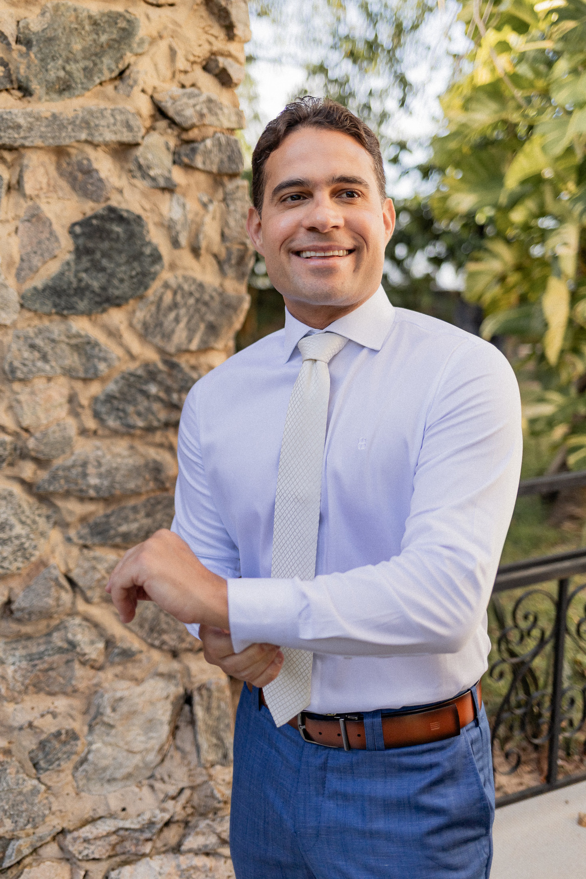 Noivo pronta para o casamento na Fazenda Bonanza em Sergipe