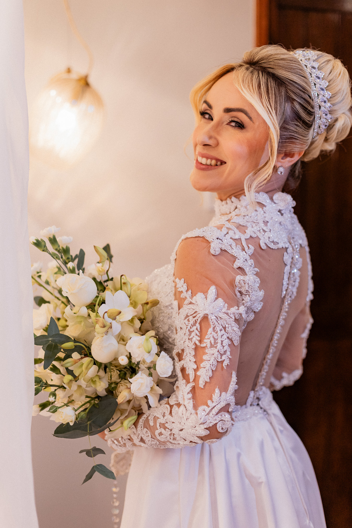 Noiva pronta para o casamento na Fazenda Bonanza em Sergipe