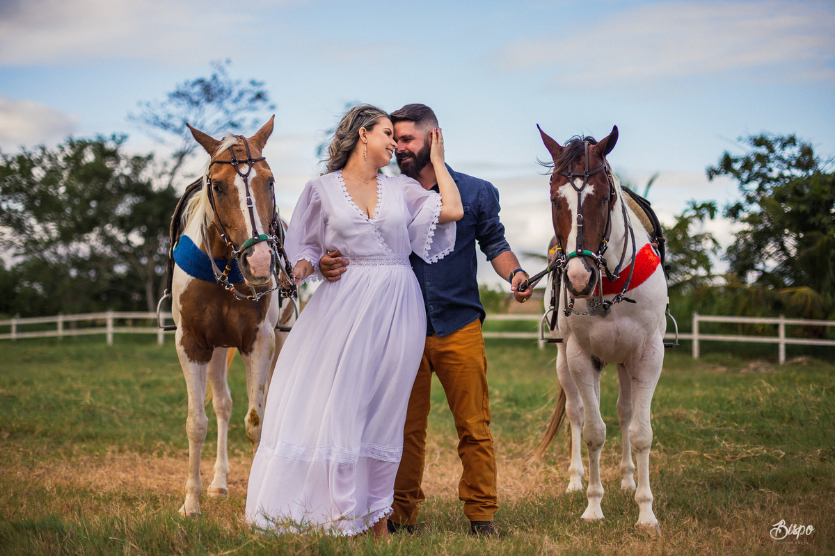 BISPO FOTOGRAFIA | Fotógrafos de Casamento em Aracaju/Sergipe - Pré Wedding Noivos com Cavalos em Haras
