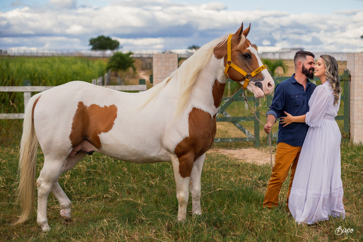 BISPO FOTOGRAFIA | Fotógrafos de Casamento em Aracaju/Sergipe - Pré Wedding Noivos com Cavalos em Haras