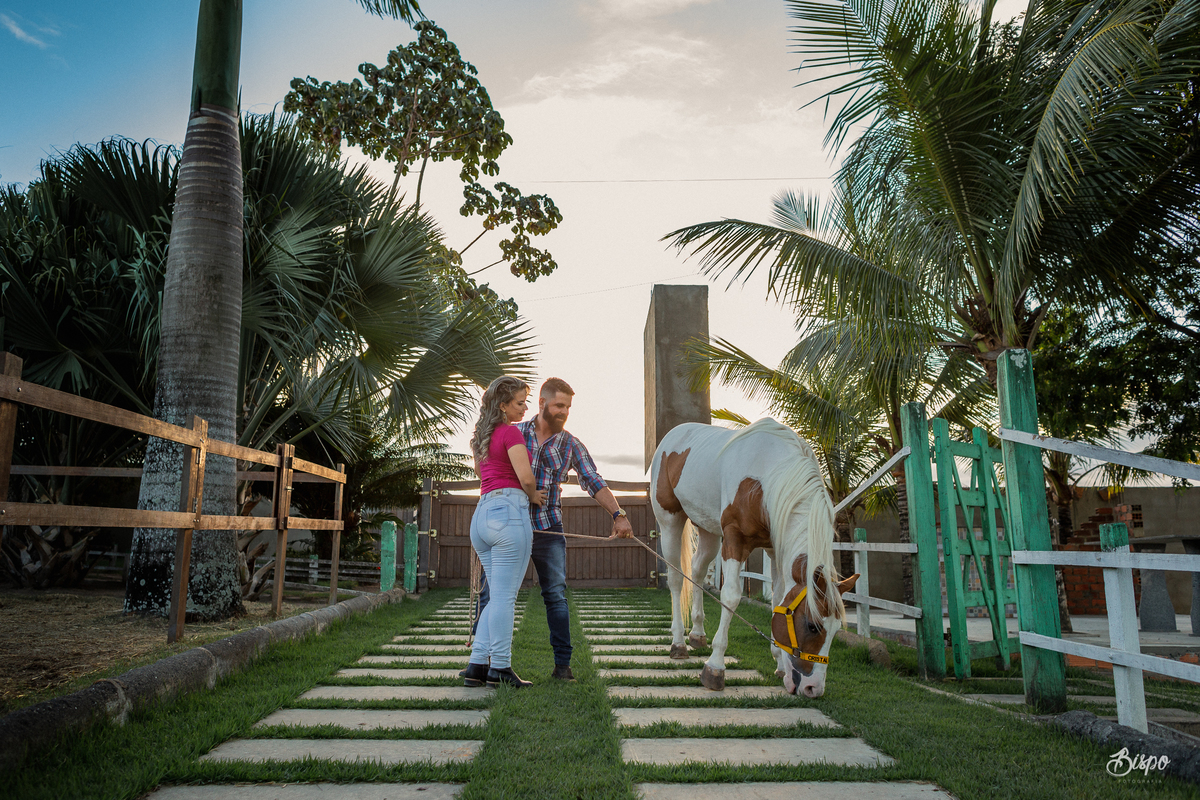 BISPO FOTOGRAFIA | Fotógrafos de Casamento em Aracaju/Sergipe - Pré Wedding Noivos com Cavalos em Haras