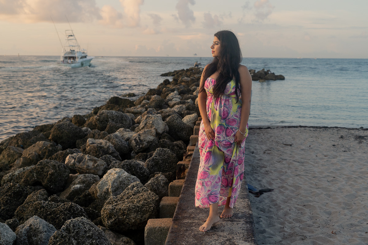 ensaio na praia na flórida