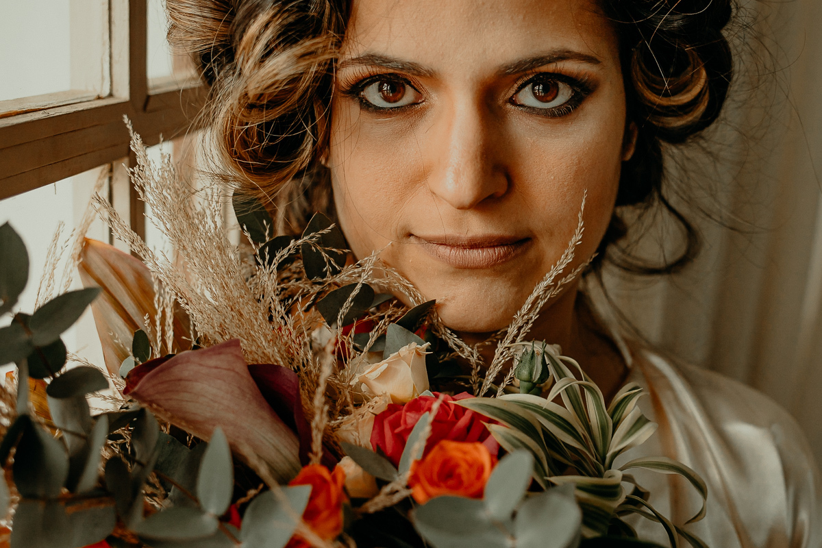 Detalhe make de noiva
