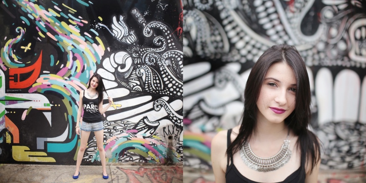 Fotos ensaio Debutante, 15 anos, Beco do Batman, vila Madalena São Paulo