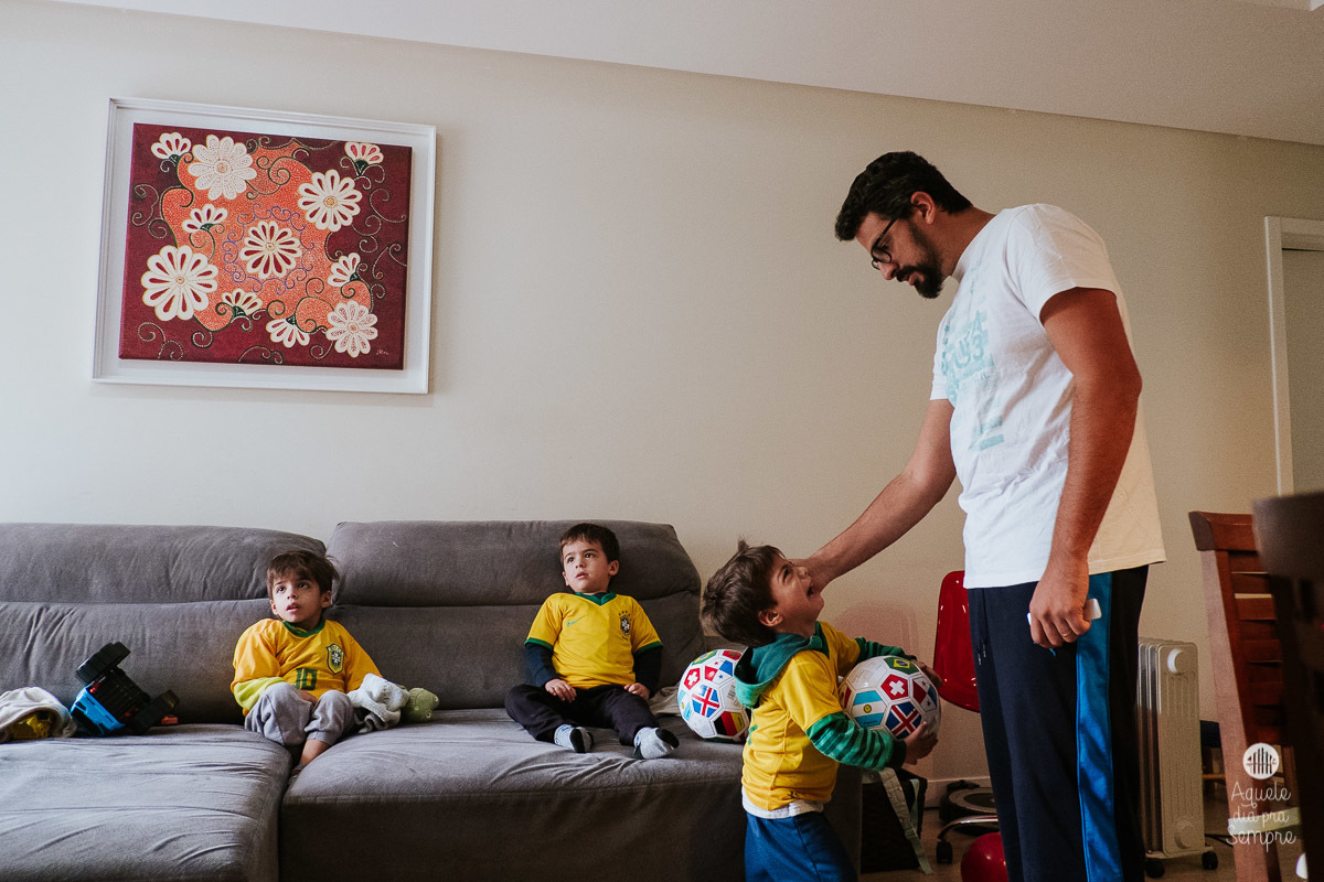 Papai ajudando