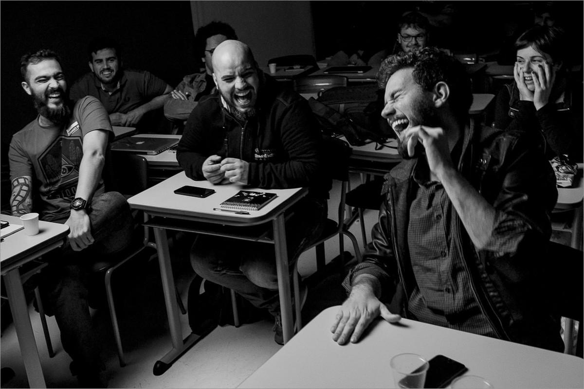 clima descontraido durante o workshop com robison kunz