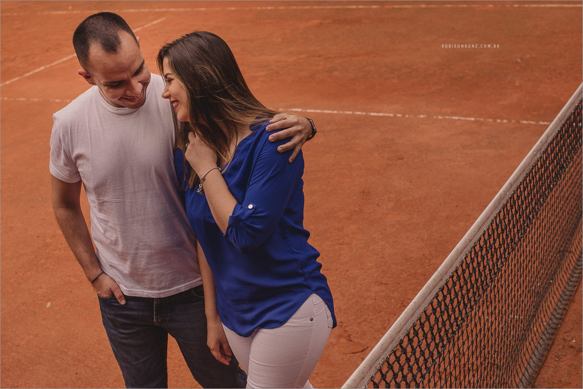 ensaio de casal quadra de tenis
