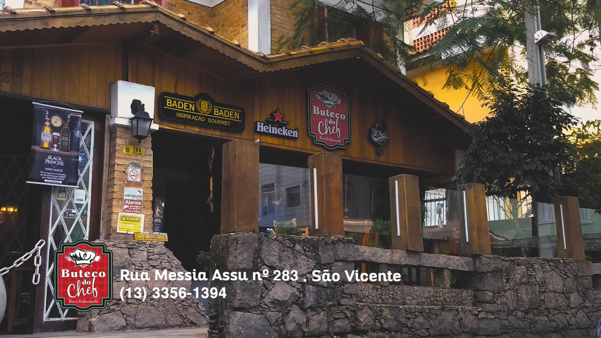 Comercial para televisão do Restaurante Buteco do Chef, de São Vicente. Exibido para todo litoral de São Paulo.
