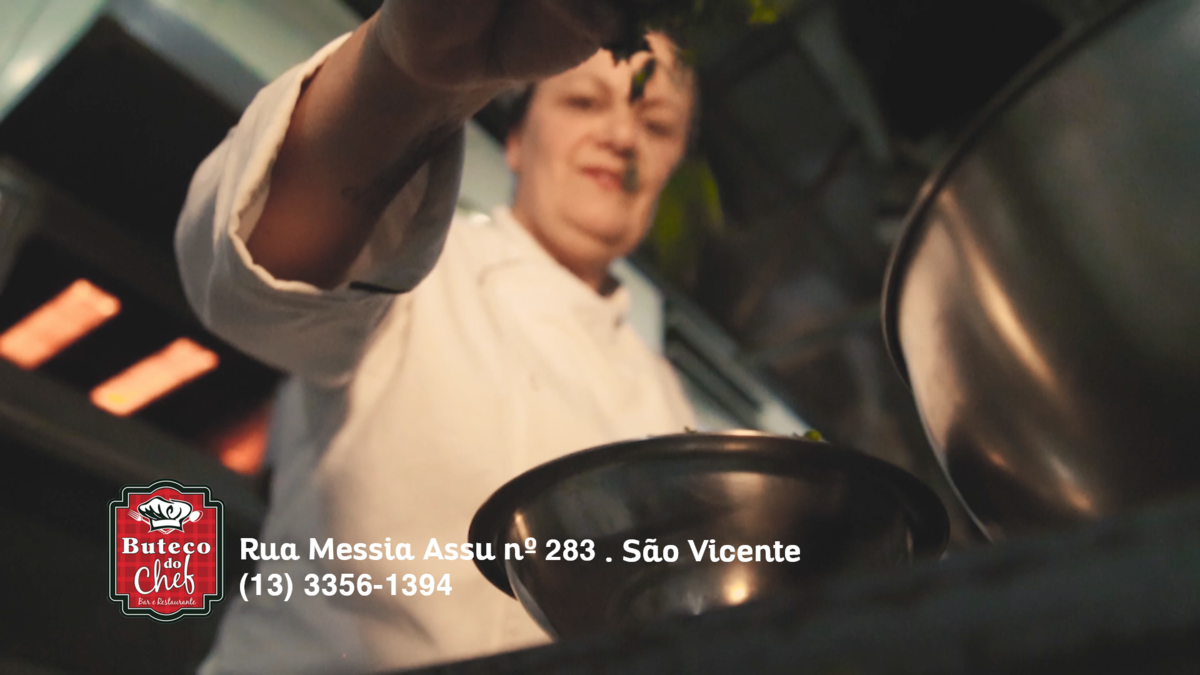 Comercial para televisão do Restaurante Buteco do Chef, de São Vicente. Exibido para todo litoral de São Paulo.