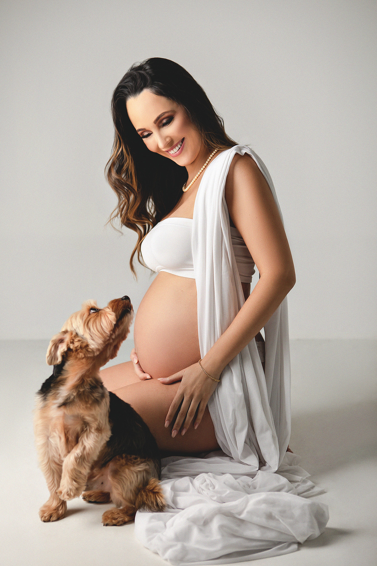 Ensaio gestante em estúdio em Belo Horizonte