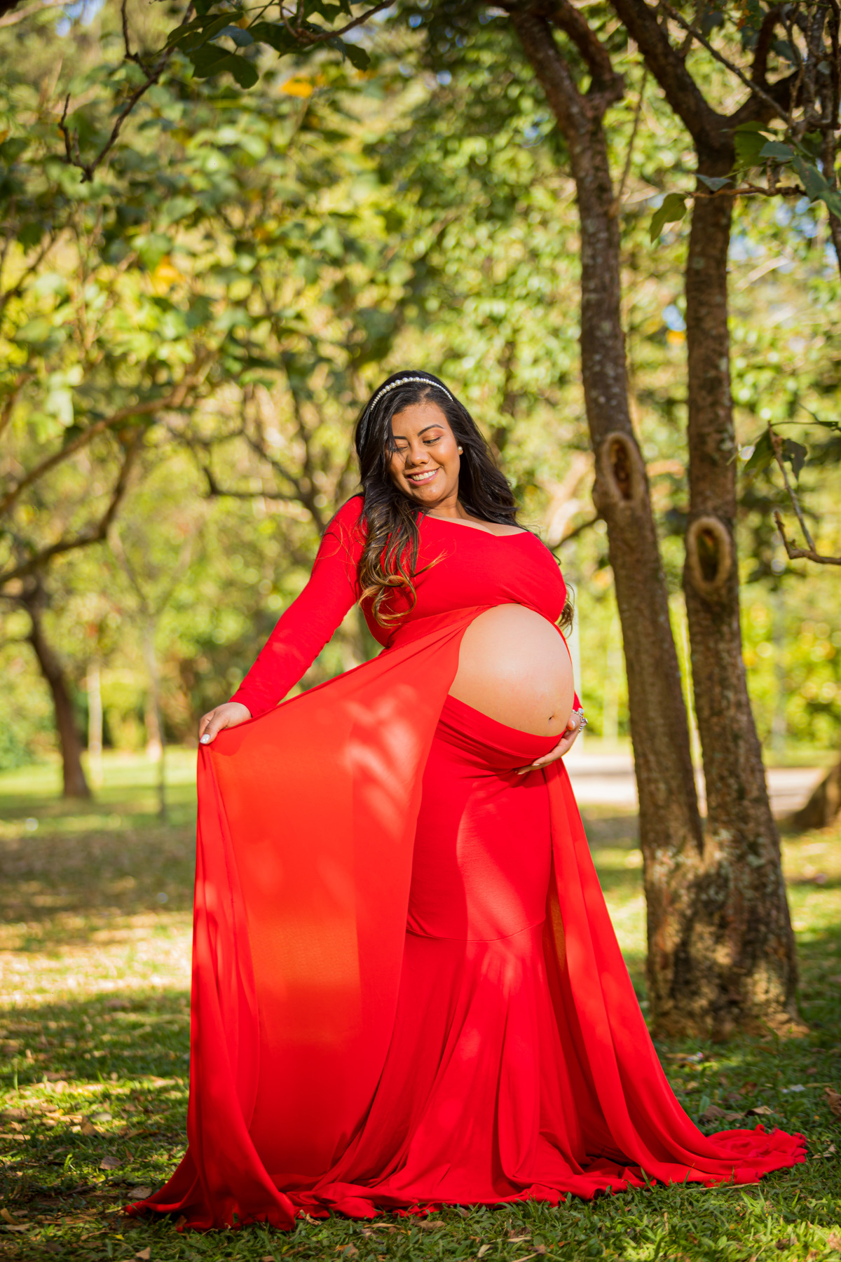 Ensaio Gestante em Estúdio e Parque de São Paulo