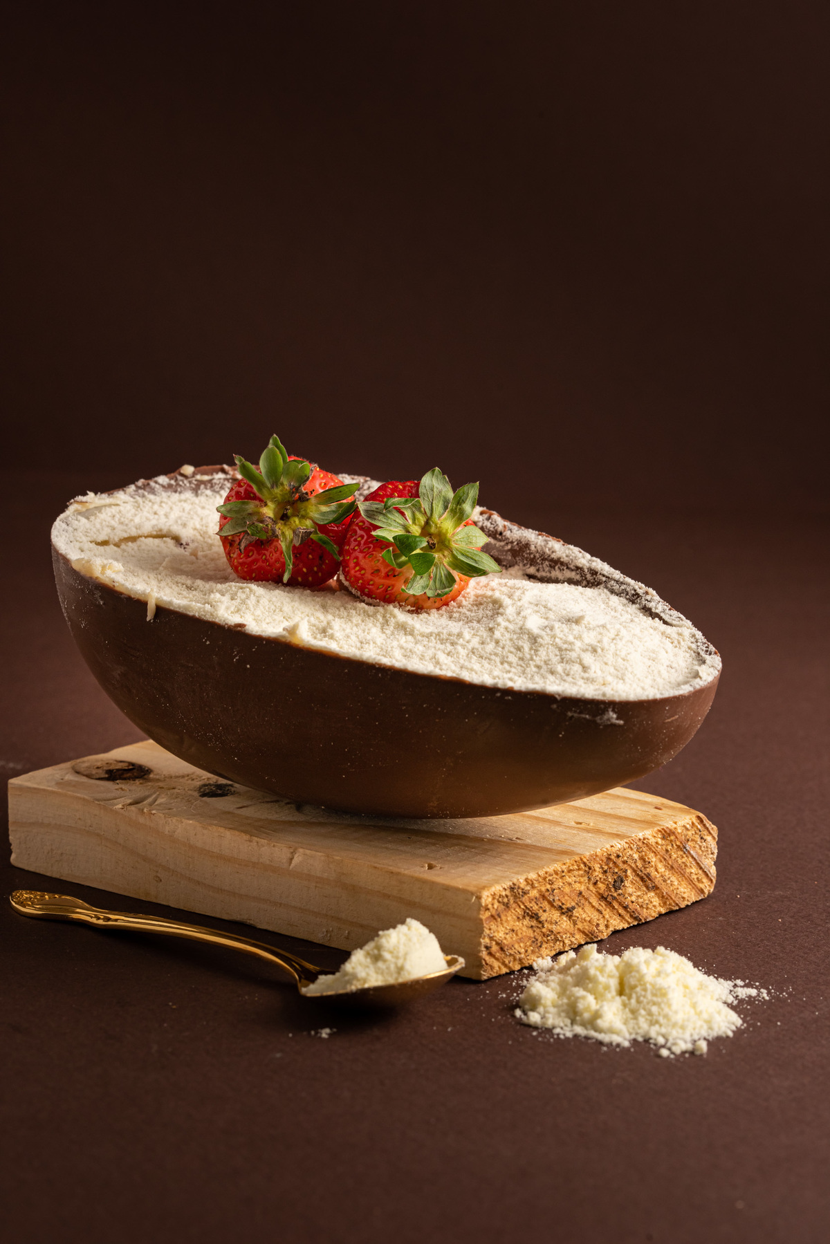 fotografia profissional ovo de páscoa de colher