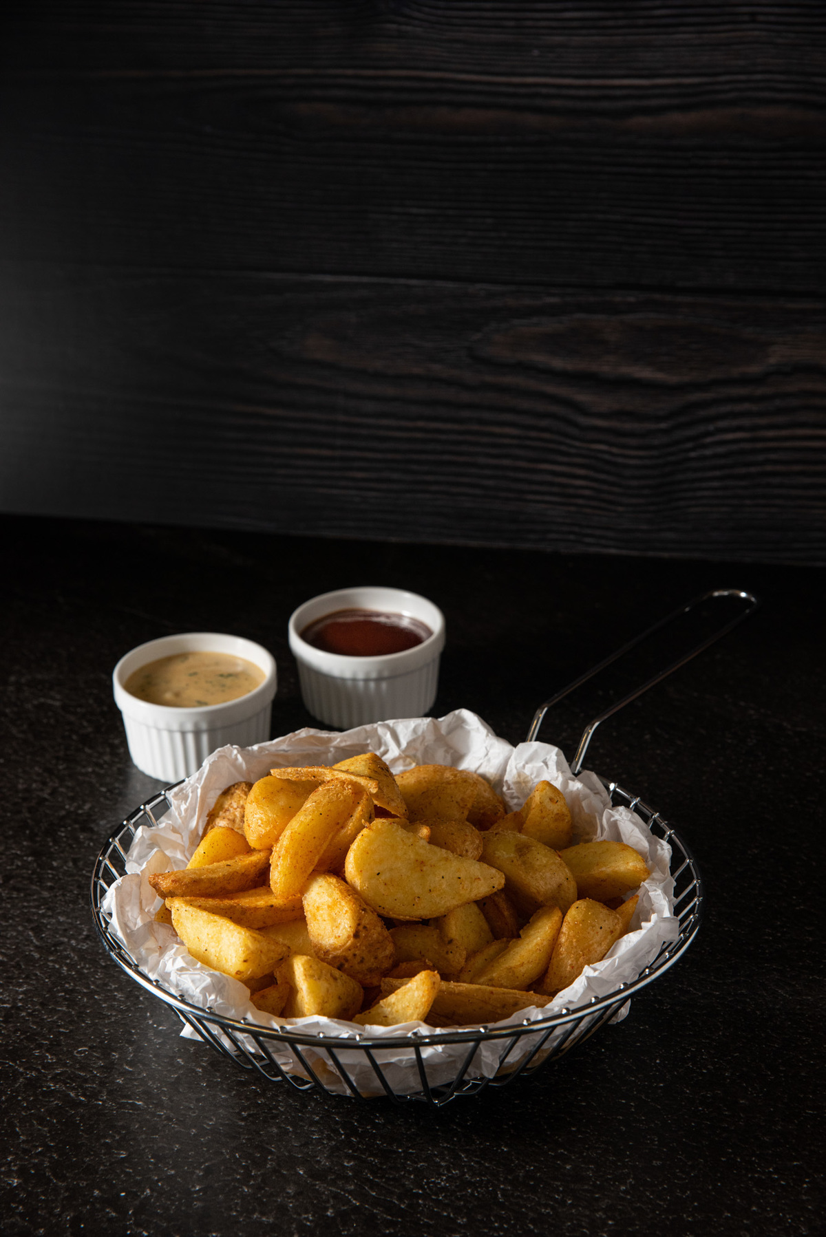 fotografia profissional de batata frita