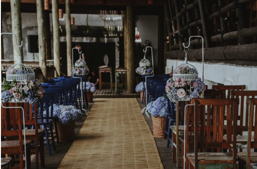 corredor casamento vintage Guaratuba Paraná