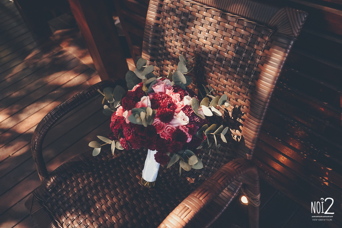 buquê da noiva marsala boho