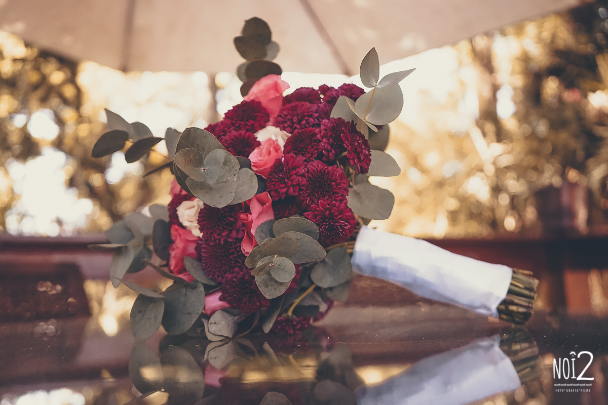 buquê marsala boho