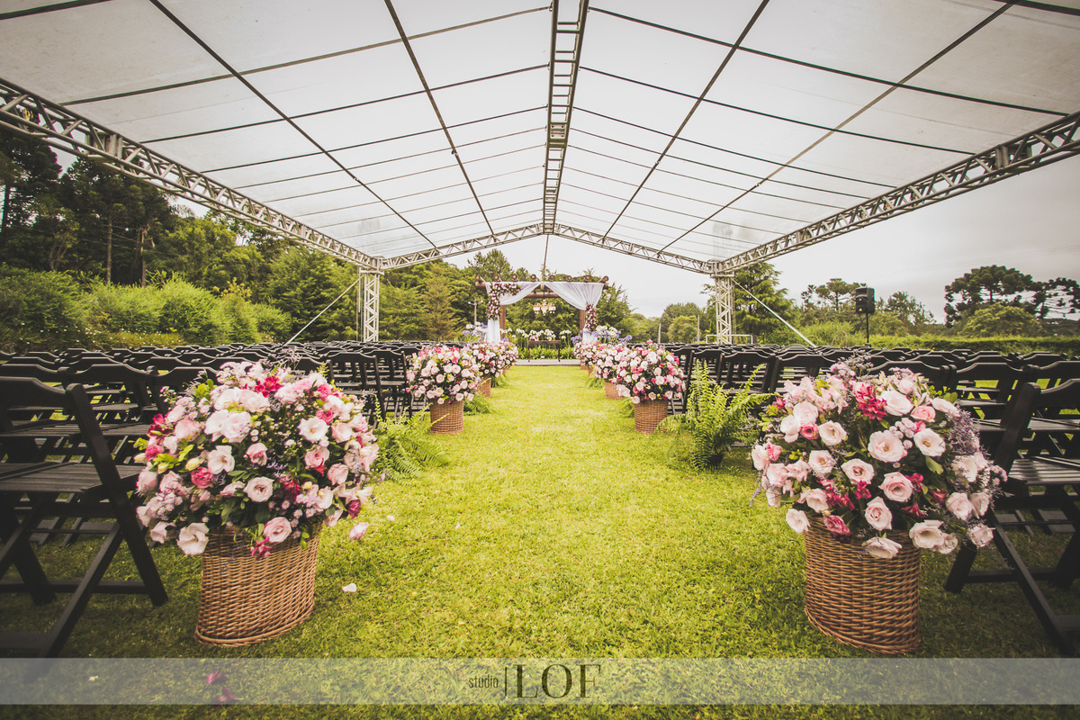 decoração com cestos casamento rústico