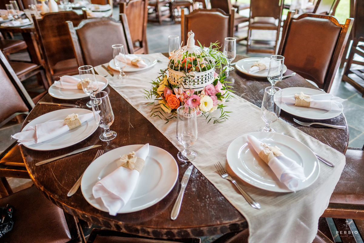 decoração casamento rosa e laranja
