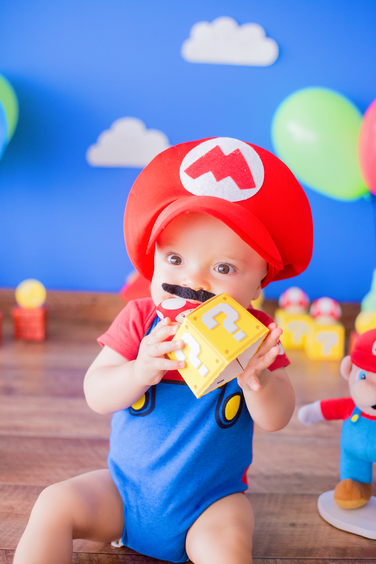 acompanhamento mensal de bebe caxias do sul figurino cenario tematico  personagem foto infantil serra gaucha fotografia familia mundo azul rosa ensaio fotografico crianca newborn baby menino menina smash the cake fruit esmague o bolo super mario nintendo