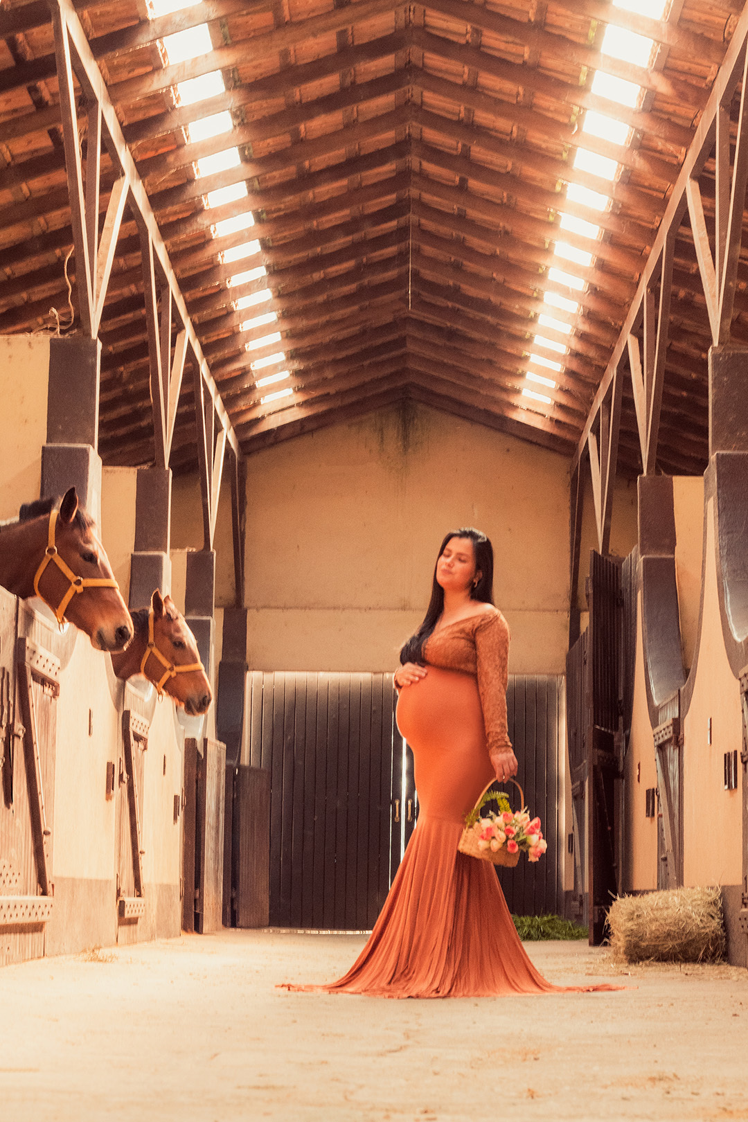 VESTIDO HARAS SEREIA MARROM