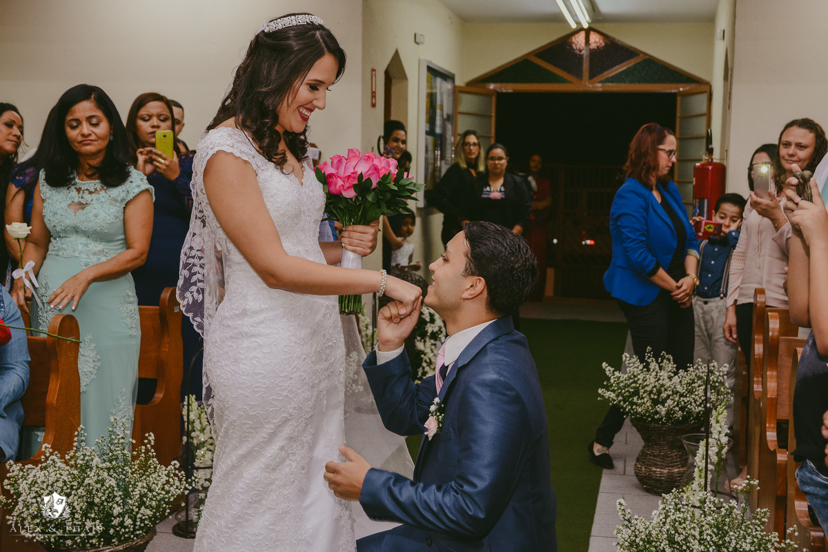Cerimonia casamento na igreja Assembleia de Deus - Caxambu